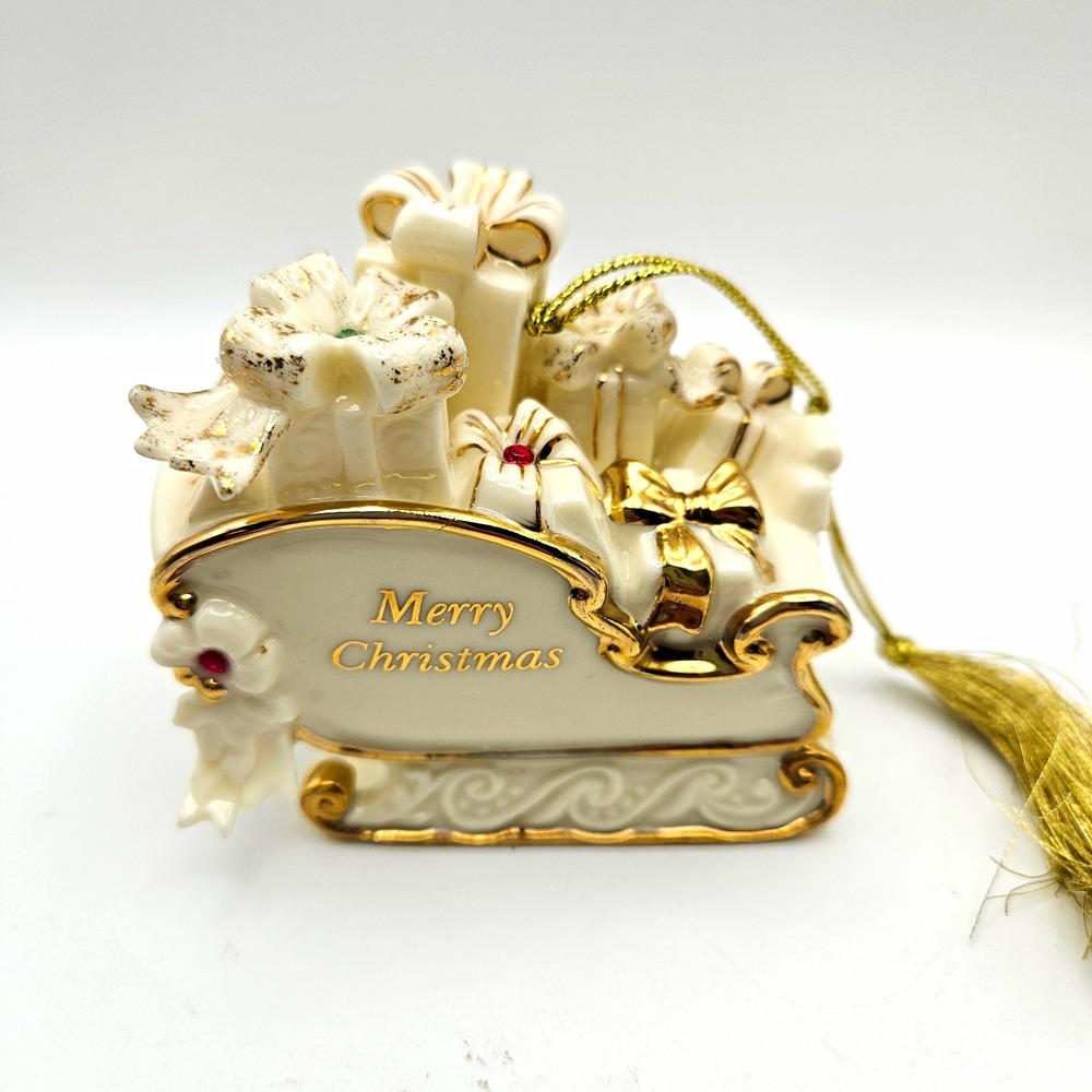 Lenox 2008 Jeweled Sleigh Hanging Ornament, Christmas